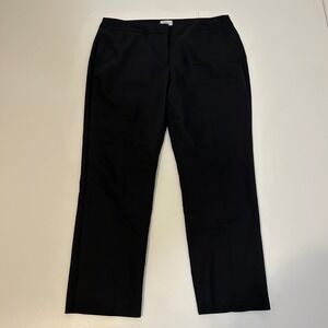 Chicos So Slimming Formal Black Dress Pants Womens Size L/12 Short Straight Leg